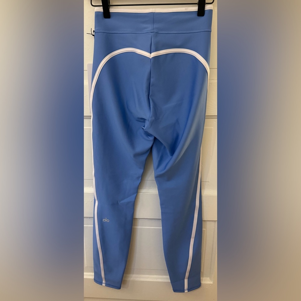 Alo Yoga Airlift High Waist Charger 7/8 Legging Crystal Clear Blue / White Med - Picture 5 of 7